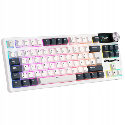 ROYAL KLUDGE RK S85 White Night Gaming Keyboard Cloud switch