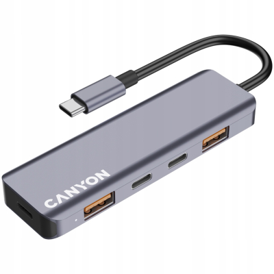 CANYON HUB DS-18 5 w 1 USB-C Szary