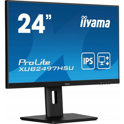 IIYAMA Monitor 24 cale XUB2497HSU-B2 IPS HDMI DP 2x2W USB Pivot HAS(150mm)