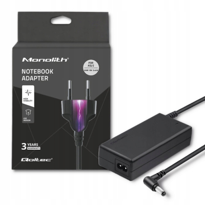 Qoltec Zasilacz do Asus 65W 19V 3.42A 5.5*2.5 +kabel zasilający 50018