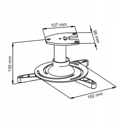 UCHWYT PODWIESZANY 16cm DO PROJEKTORA P-101S