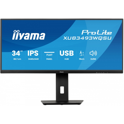 Monitor iiyama ProLite 34 cale XUB3493WQSU-B6 UWQHD DP2xHDMI 21:9 120Hz 1ms