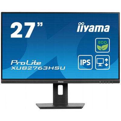 IIYAMA Monitor 27 cali ProLite XUB2763HSU-B1 IPS,100HZ HDMI DP HAS EPEAT Sklep KOZIENICE RADOM