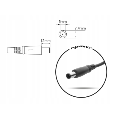 Zasilacz do laptopów HP 18.5V 3.5A 65W MOVANO