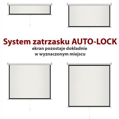 EKRAN RĘCZNY PÓŁAUTOMAT 4:3 84