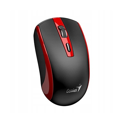 Genius ECO-8150 Mysz bezprzewodowa, czarno-czerwona, 1200DPI
