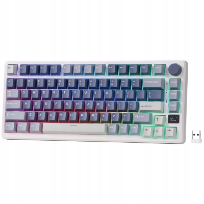 ROYAL KLUDGE RK-M75 Ocean Blue Gaming Keyboard Cream switch