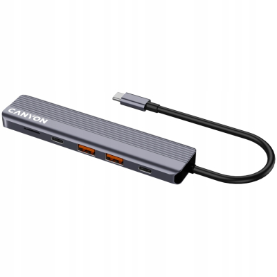CANYON HUB DS-17 6 w 1 4k USB-C Szary