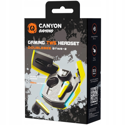 CANYON Słuchawki douszne DoubleBee GTWS 2 Żółte