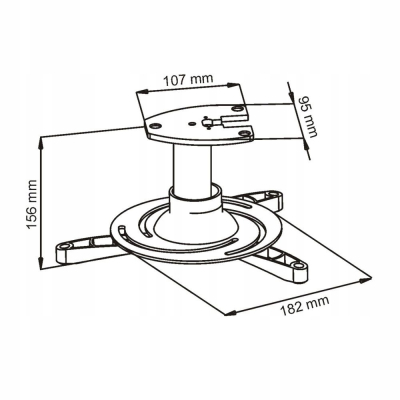 UCHWYT PODWIESZANY 16cm DO PROJEKTORA P-101B