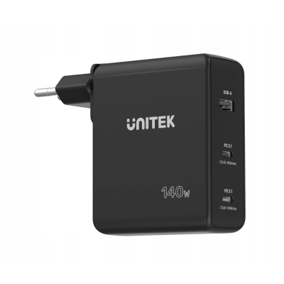 Unitek ładowarka GaN 3 porty 140W