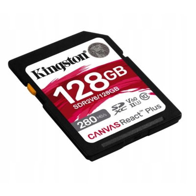 Kingston Karta pamięci SD 128GB React Plus 280/100/MB/s U3 V60