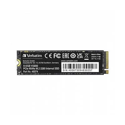SSD Wewnętrzny Verbatim Vi3000 M.2, 49374, 512GB, czarny, NVMe