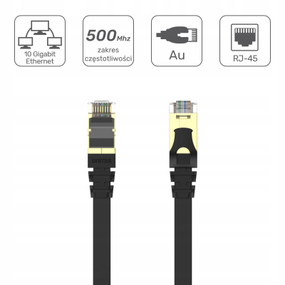 Unitek Kabel sieciowy płaski Ethernet Cat.7 10m