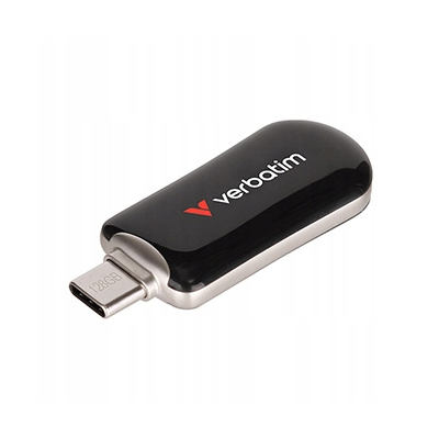 Verbatim USB flash disk, USB C, 128GB, Plectra, czarny, 30225, USB C