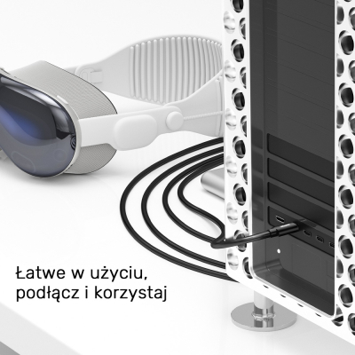 Unitek światłowodowy kabel VR Link Pro USB-C do C 5Gps 60W 5m czarny