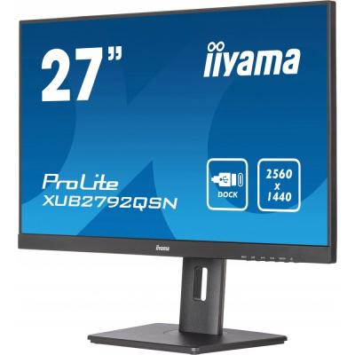 IIyama Monitor 27 cali XUB2792QSN-B5 IPS QHD,Dock,HDMI,DP,HAS