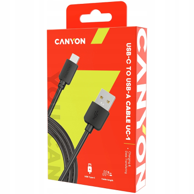 Canyon UC-1 - kabel USB-C, 1 m (czarny)