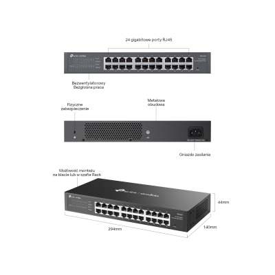 TP-LINK Przełącznik Omada ES224G 24-Port GB Easy Managed Switch