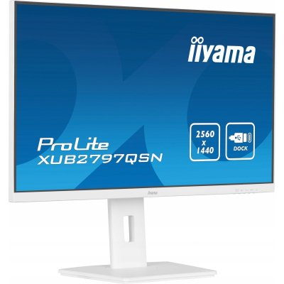 Monitor iiyama 27 cali XUB2797QSN-W2 IPS QHD USB-c Dock HDMI DP PD-65W 2x2W