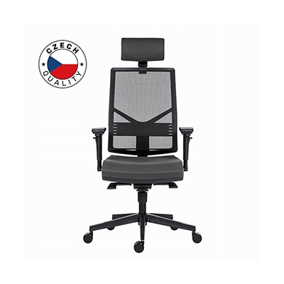 Powerton ERGO MARIE Ergonomiczny fotel biurowy, Ciemnoszary