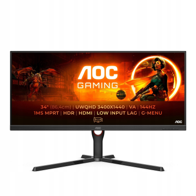 Monitor AOC 34" U34G3XM/EU VA HDMIx2 DP