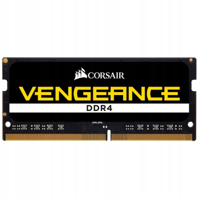 CORSAIR DDR4, 2666MHz 1x16GB SODIMM, Unbuffered, 18-19-19-39, Black