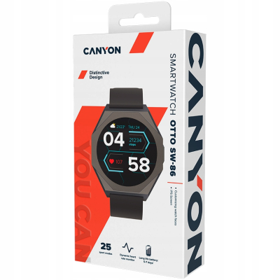 Canyon Otto SW 86 smartwatch czarny CNS SW86
