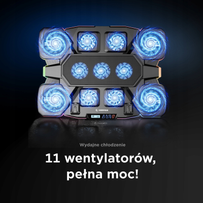 Rampage Glacier Gamingowa podstawka chłodząca pod laptop 14-17” 2600RPM