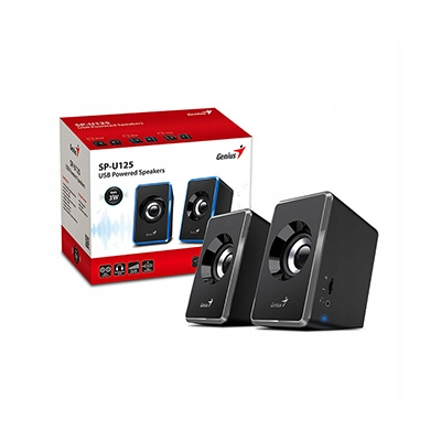 Genius głośniki SP-U125, 2.0, 3W, czarno-szary, regulacja głośności, 3,5 mm