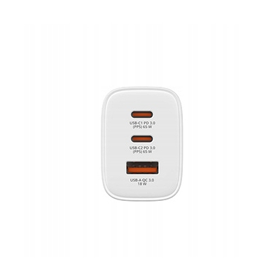 Verbatim Essentials Ładowarka sieciowa GaN USB-A QC 3.0, 2 USB-C PD 3.0 65W