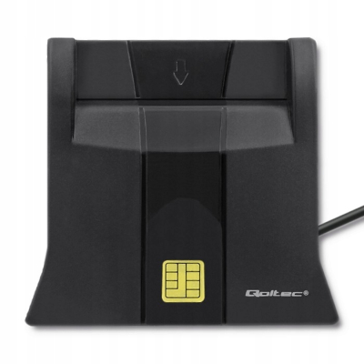 Qoltec Inteligentny czytnik chipowych kart SCR-0643 USB 2.0 +USB-C