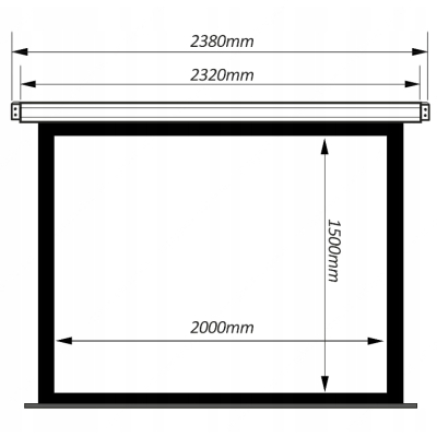 Maclean Ekran projekcyjny elektryczny ściana lub sufit 100