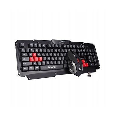 Marvo KW509 klawiatura bezprzewodowa CZ/SK, czarna, z optyczną myszką