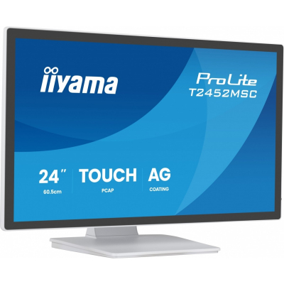 Monitor iiyama 24 cale T2452MSC-W1AG FHD 10PKT POJ IPS HDMI DP 400cd biały