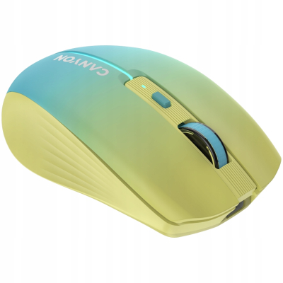 CANYON Mysz bezprzewodowa MW-44 Ładowanie USB-C Żółto - Niebieska