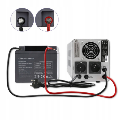 Qoltec Zasilacz awaryjny Pure Sine Wave UPS 500VA 350W Szary 50719