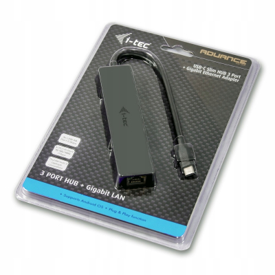 I-tec USB-C 3-port HUB z adapter Gigabit Ethernet