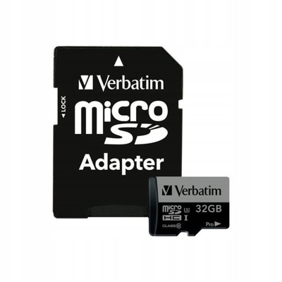 Verbatim Karta pamięci U3, 32GB, micro SDHC 47041, UHS-I U3, V30 z adapterm