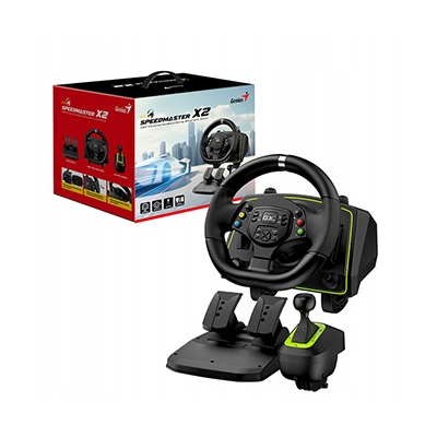 Kierownica Genius GamingSpeedMaster kierownica z pedałami i dźwignią biegów