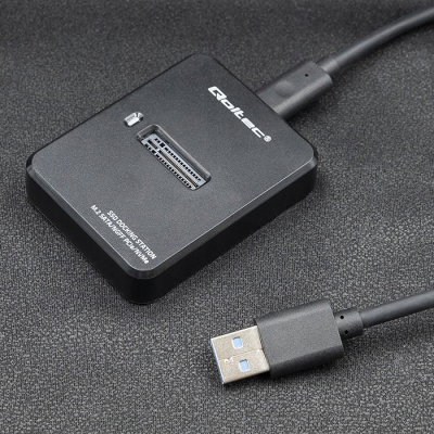 Qoltec Stacja dokująca dysków SSD M.2 SATA/PCIe NGFF/NVMe USB 3.1