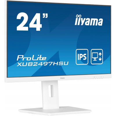 IIYAMA Monitor 24 cale XUB2497HSU-W2 IPS HDMI DP 2x2W USB Pivot HAS(150mm)