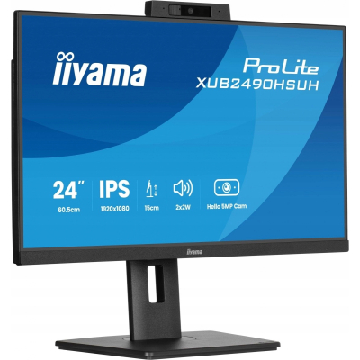 IIYAMA Monitor 24 cale XUB2490HSUH-B2 IPS FHD CAM MIC HDMI DP