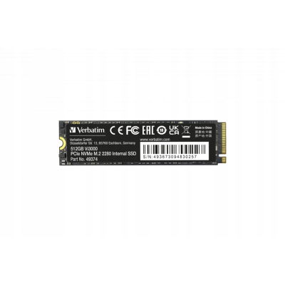 SSD Wewnętrzny Verbatim Vi3000 M.2, 49374, 512GB, czarny, NVMe