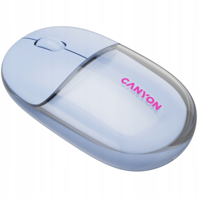 CANYON mouse 24 BT Wireless Transparent Blue - Lekka mysz bezprzewodowa