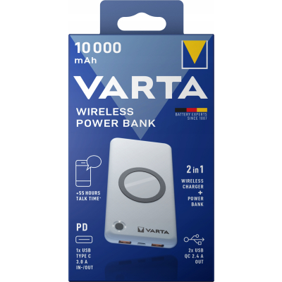 VARTA POWER BANK WIRELESS 10000mA
