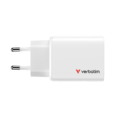 Verbatim Essentials Ładowarka sieciowa GaN USB-A QC 3.0, 2 USB-C PD 3.0 65W