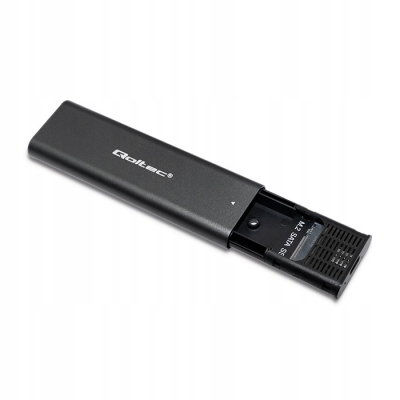 Qoltec Obudowa kieszeń do dysków M.2 SATA SSD NGFF USB typ C 50311