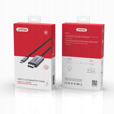 UNITEK ADAPTER USB-C - DP 1.2 4K@60HZ,1,8M V1409A