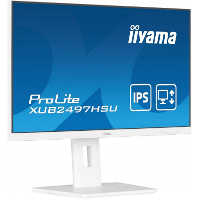 IIYAMA Monitor 24 cale XUB2497HSU-W2 IPS HDMI DP 2x2W USB Pivot HAS(150mm)